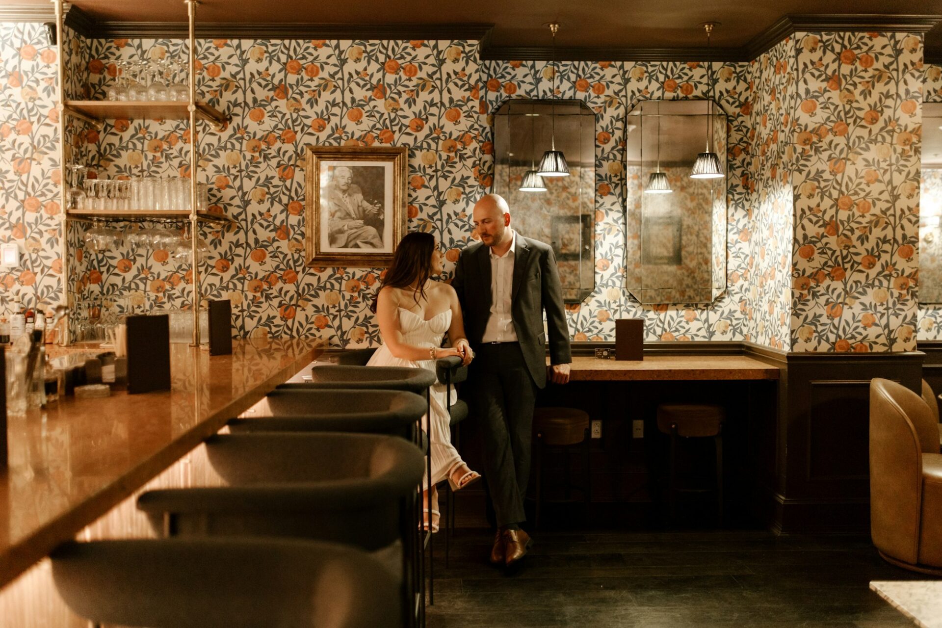 Couple Engagement Photo In Nightbird Oxford